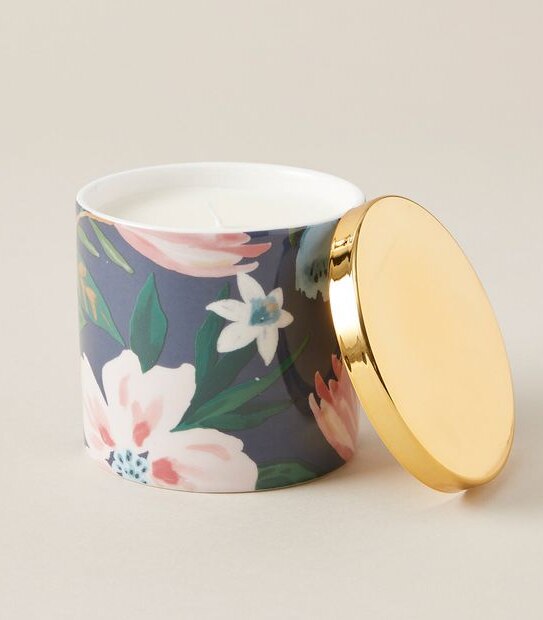 Floral Printed Candle - Cassis and Rose