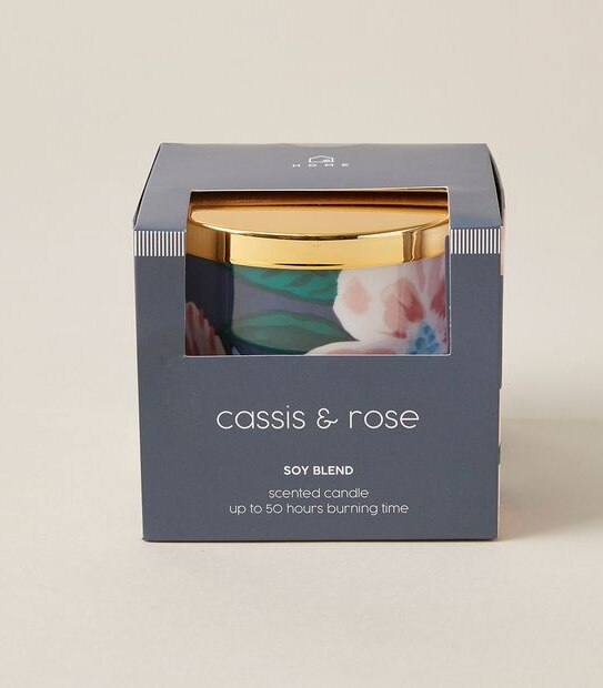 Floral Printed Candle - Cassis and Rose