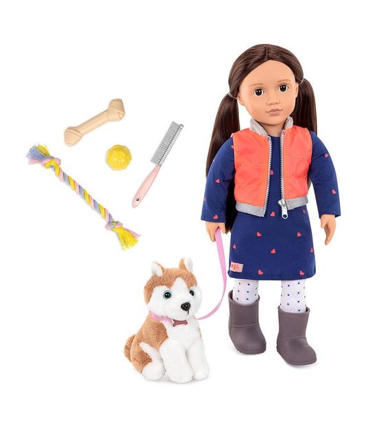 Our Generation Deluxe 45cm/18in Doll & Pet - Leslie