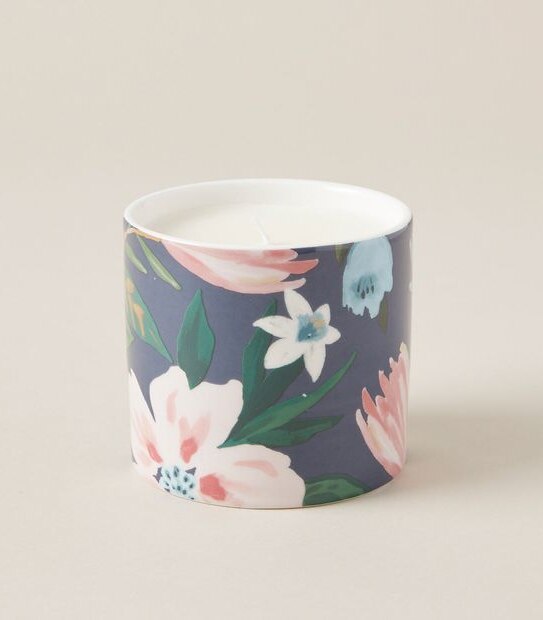 Floral Printed Candle - Cassis and Rose