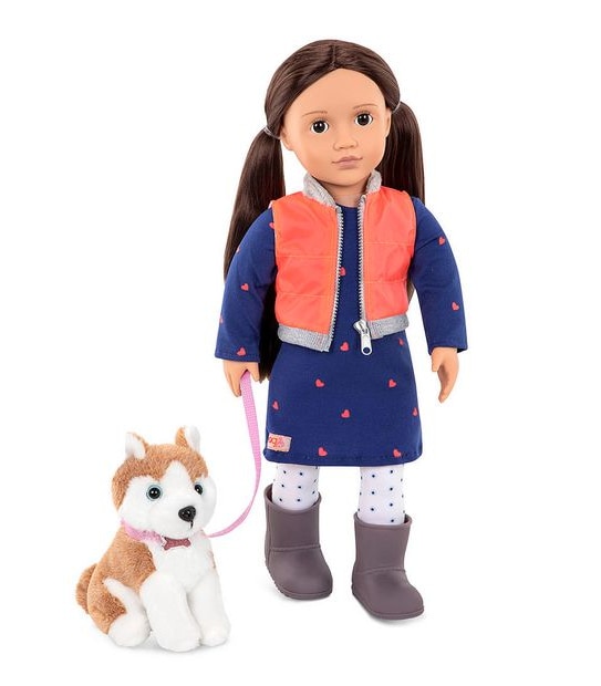 Our Generation Deluxe 45cm/18in Doll & Pet - Leslie