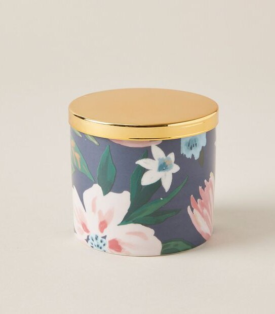 Floral Printed Candle - Cassis and Rose