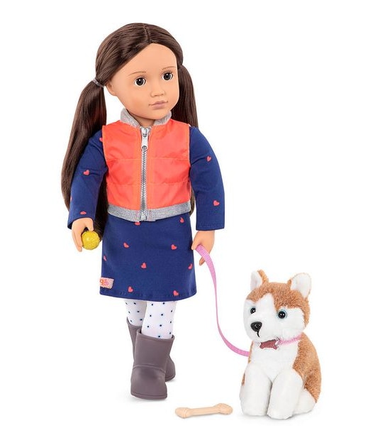 Our Generation Deluxe 45cm/18in Doll & Pet - Leslie