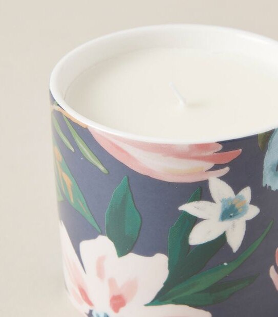 Floral Printed Candle - Cassis and Rose