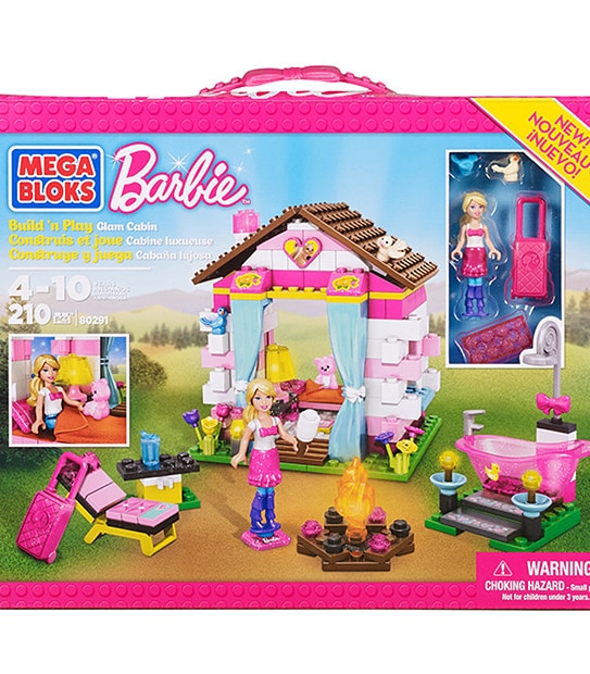 MEGA BLOKS Barbie Build 'N Play Glam Cabin