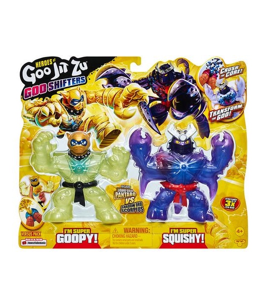 Heroes Of Goo Jit Zu Goo Shifters Liquid Gold Pantaro VS Shadow Orb Scorpius Versus Pack