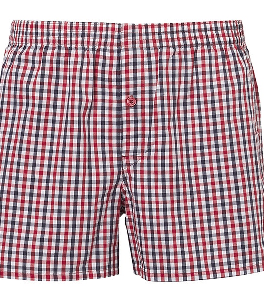 Men's 2 Pack Boxer Shorts - Black/Red Check