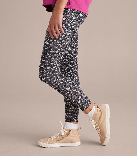 Print Leggings - Berry Floral