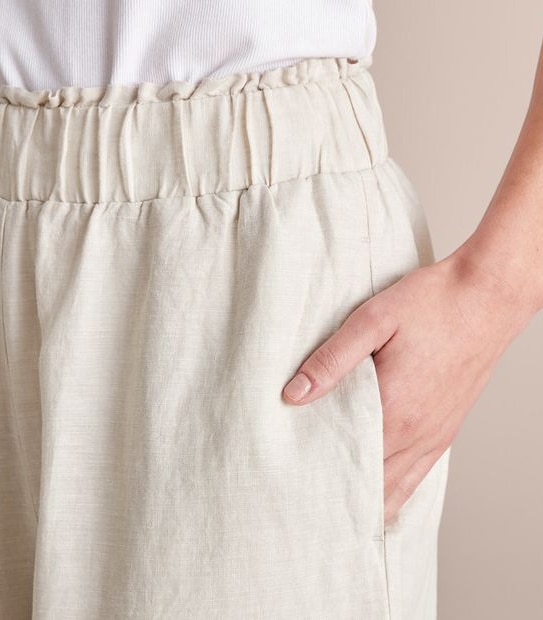 European Linen Wide Leg Pants