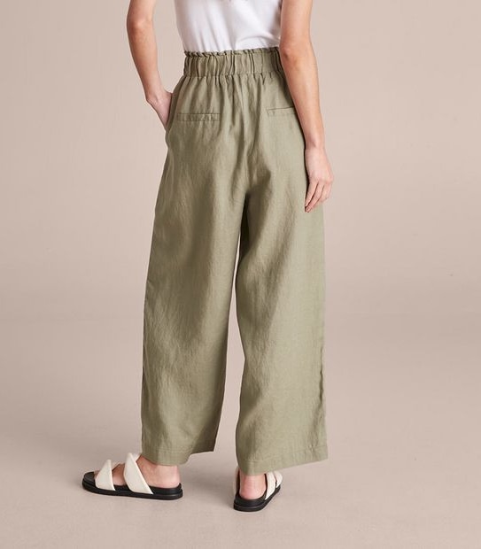 European Linen Wide Leg Pants