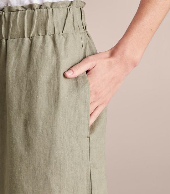 European Linen Wide Leg Pants