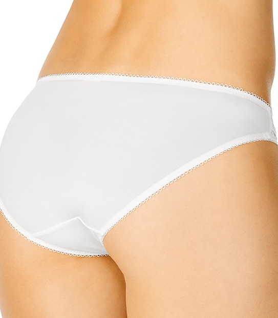 Anais Embroidered Bikini Briefs - Snow White