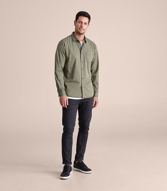 Long Sleeve Garment Dye Shirt
