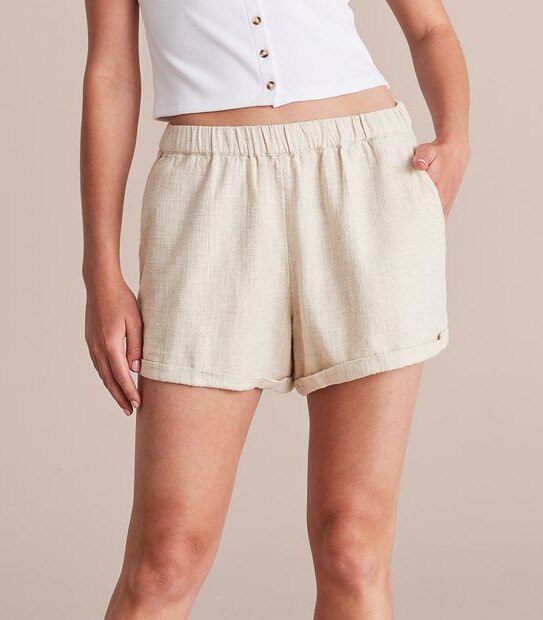 Lily Loves Linen Blend Textured Shorts
