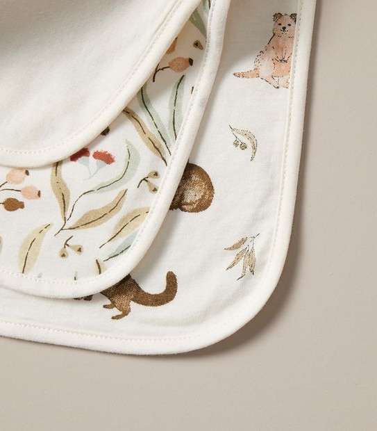 5 Pack bub. Organic Cotton Popover Bibs