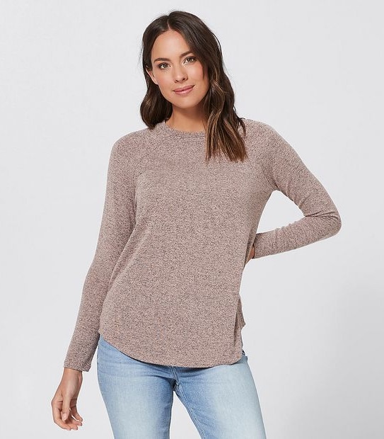 Raglan Jumper - Rose Pink Marle