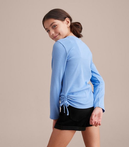 Side Tie Rib Top