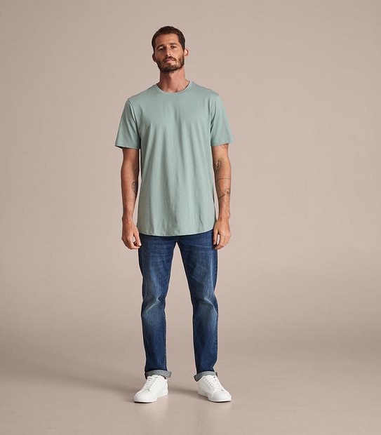 Organic Cotton Curved Hem T-Shirt