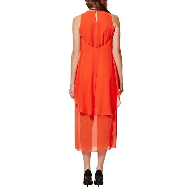 Layered Chiffon Maxi Dress Orange Target Australia