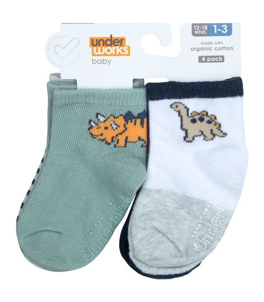 4 Pack Underworks Baby Crew Socks