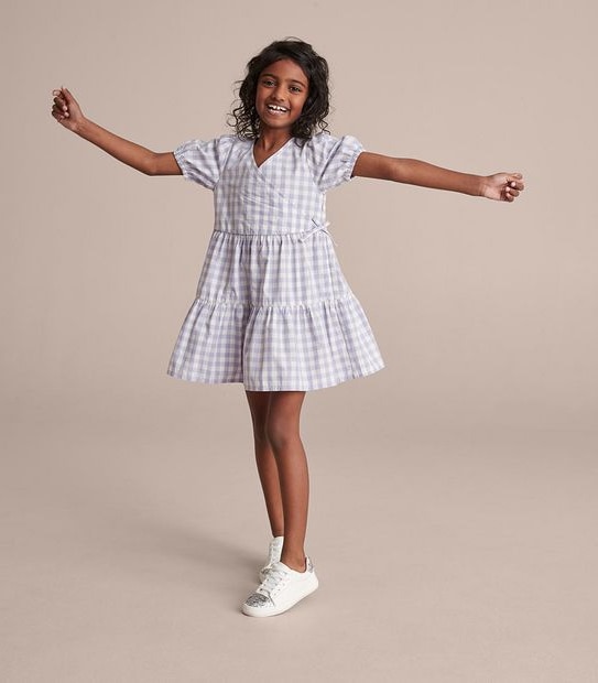 Gingham Wrap Dress