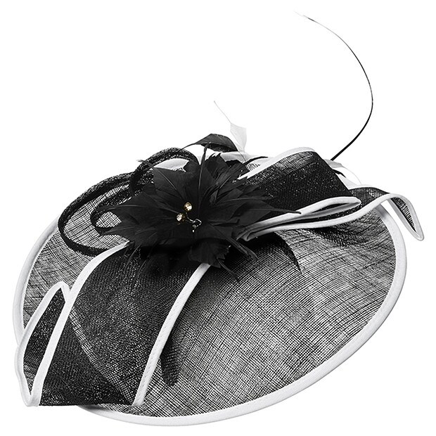 Synamay Fascinator - Black/White Synamay Fascinator - Black/White