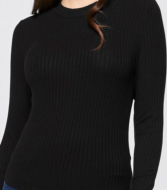 Lily Loves Ribbed T-Shirt - Black