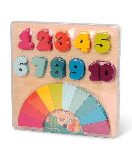 B. toys - Counting Rainbows Wooden Number Puzzle