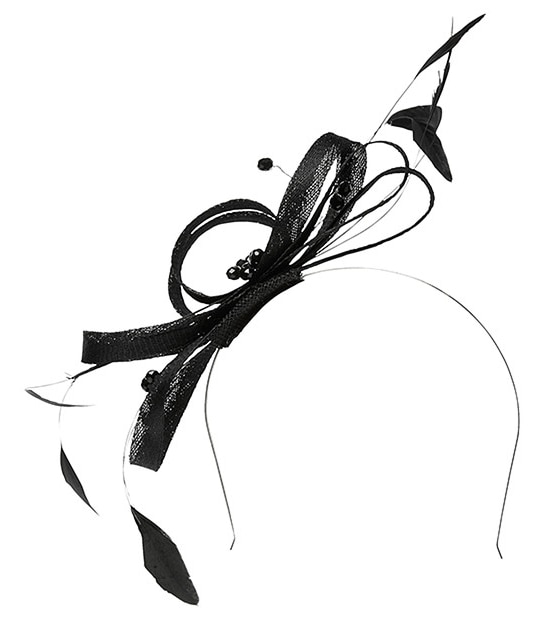 Synamay Loop Fascinator - Black