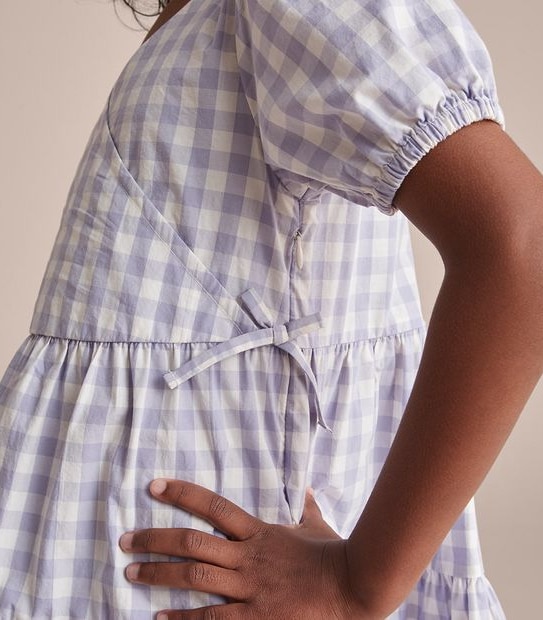 Gingham Wrap Dress