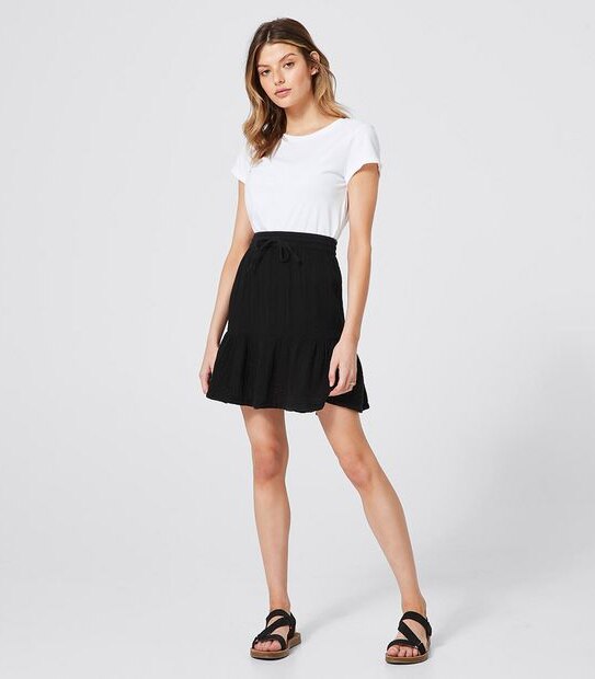 Lily Loves Textured Tiered Mini Skirt