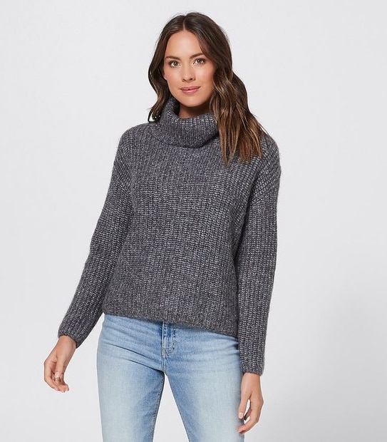 Roll Neck Jumper - Dark Grey