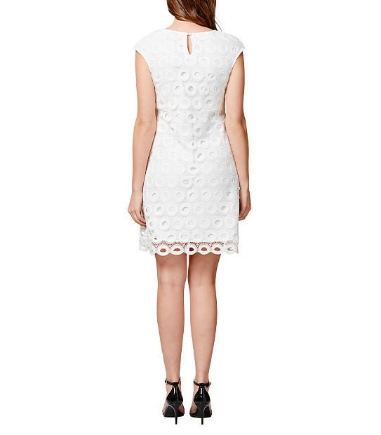 Lace Shift Dress - White