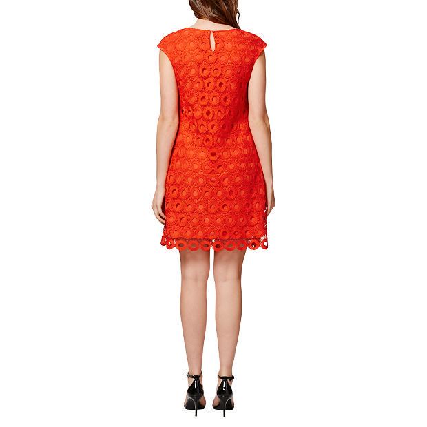 orange lace dress