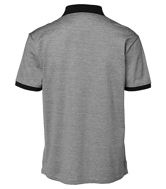Men's Smart Slim Fit Polo - Light Grey Stripe