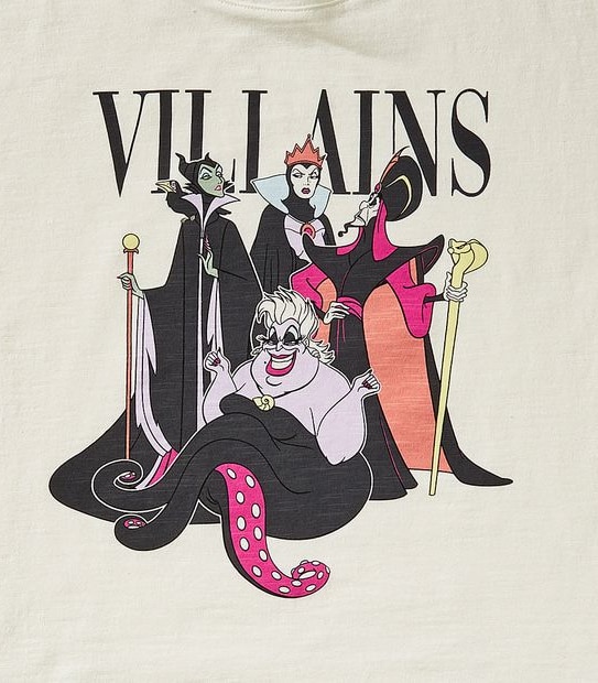 Disney Villian Print T-shirt - Cream