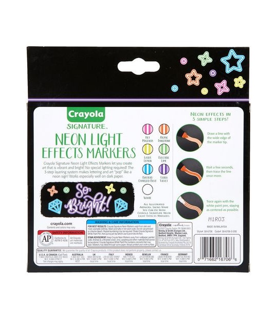 Crayola Signature Neon Light Effects Markers