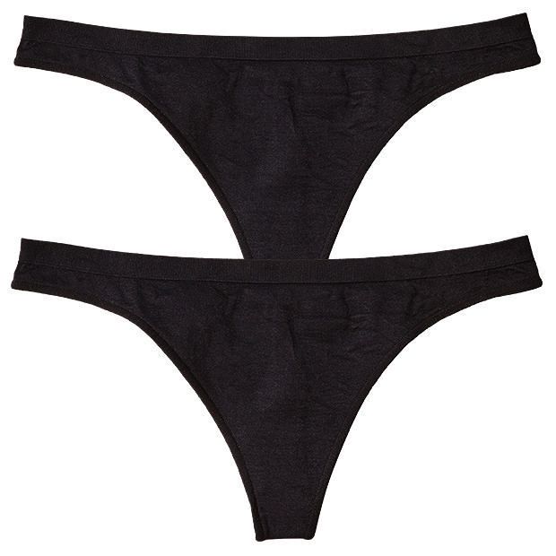 2 Pack Seamfree Gstring Black Target Australia