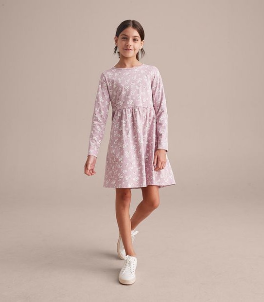 Long Sleeve Print Dress 1 of 5