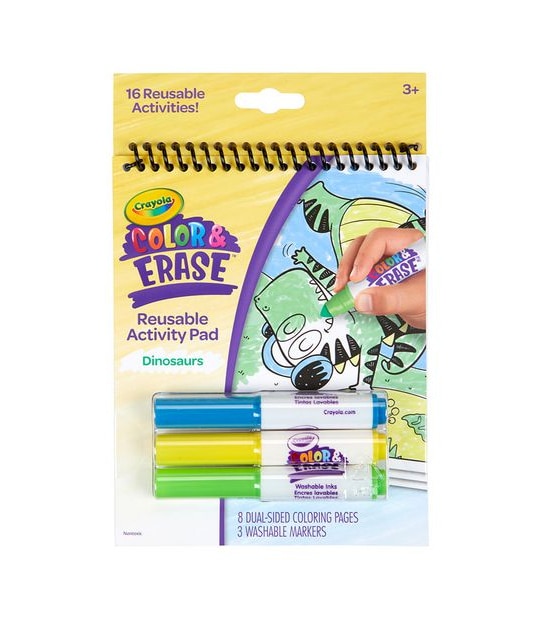 Crayola Colour N Erase Reusable Activity Pad - Dinosaurs