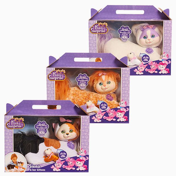 Kitty Surprise Plush & Her Kittens Assorted Kitty Surprise Plush & Her Kittens Assorted