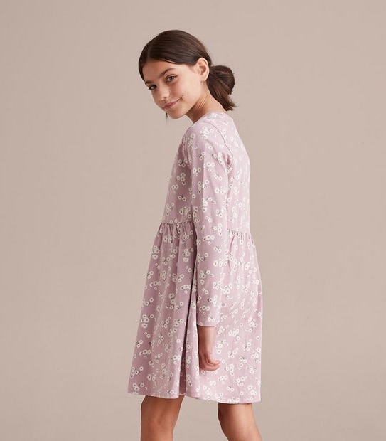 Long Sleeve Print Dress