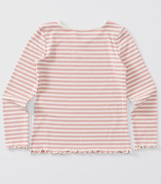 Striped Ribbed Long Sleeve Top - Pink | Target Australia