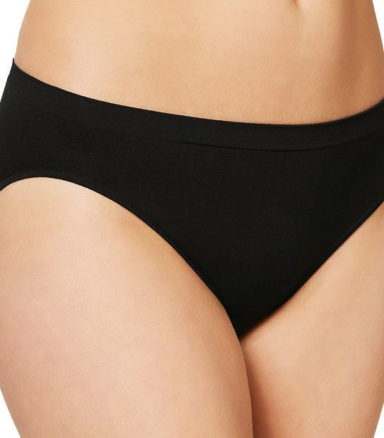 2 Pack Seamfree High Cut Briefs - Black