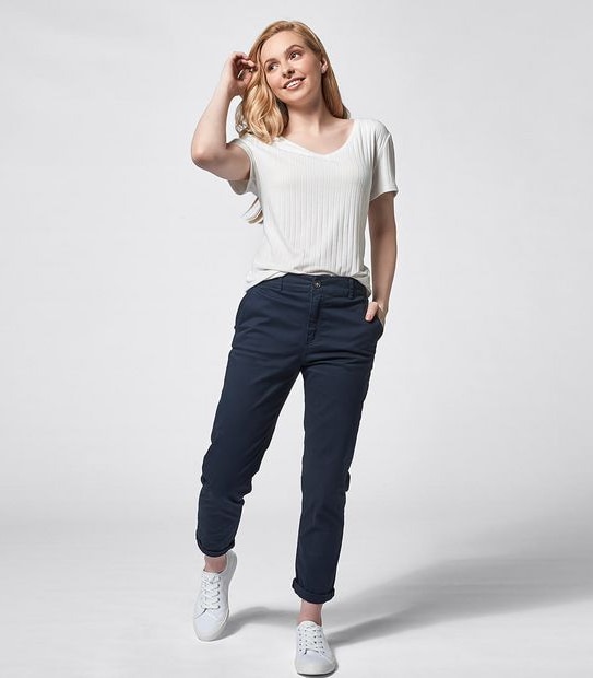 Dannii Minogue Petites Chino Pants - Navy Blue