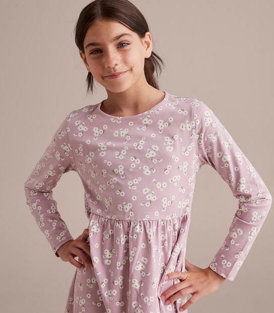 Long Sleeve Print Dress