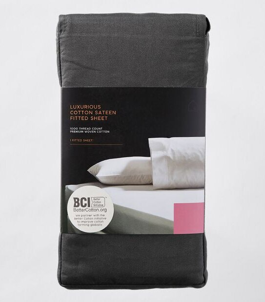 1000 Thread Count Cotton Sateen Fitted Sheet