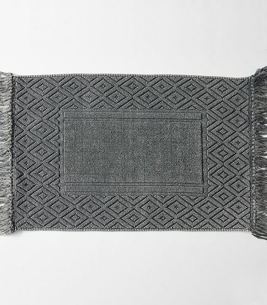 Emilia Textured Bath Mat - Grey