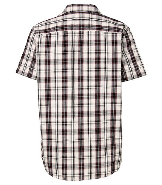 Men's Regular Fit Short Sleeved Check Shirt - Grey