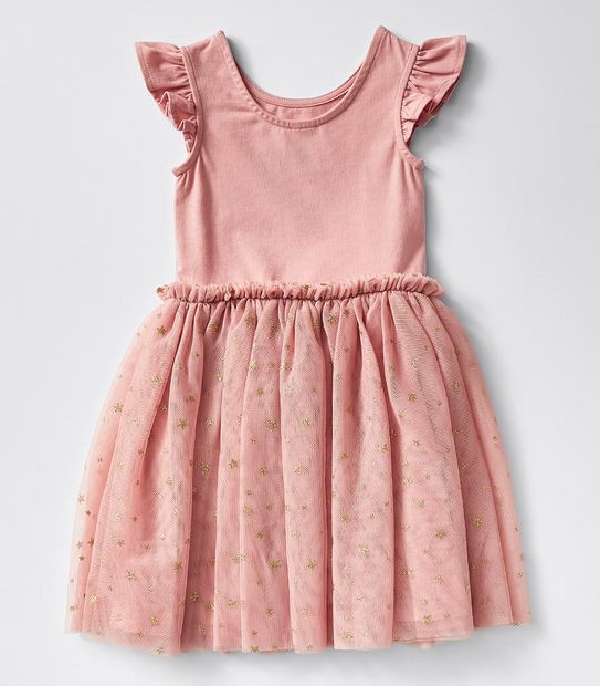 Bunny Print Tulle Dress - Pink